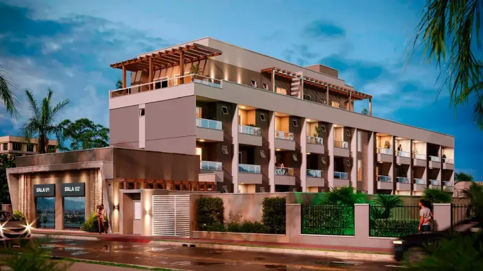 Studio Flat'z Residence, com 33,65m², no Paes Leme em Imbituba SC