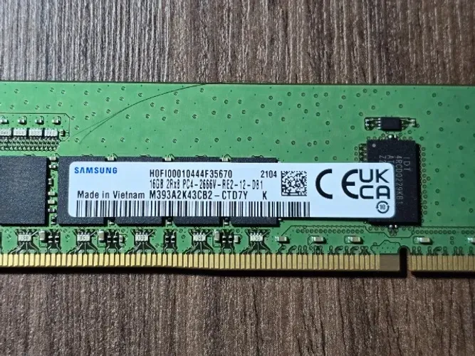 Memória Ram Samsung 16gb Ddr4 2666mhz Ecc Server