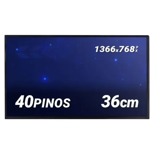 Tela 15.6 LED 40 Pinos compatível Samsung, Dell, Acer, LG