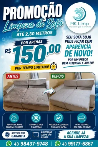 Limpeza de Estofados em Geral