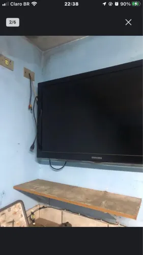 Vendo Tv com defeito placa queimada e tela com bolinha branca