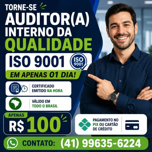 Torne-se Auditor Interno da Qualidade em apenas 1 dia