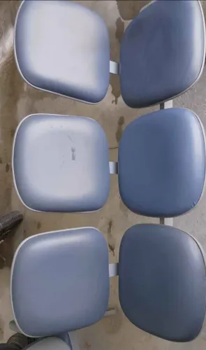 Longarina de 3 Lugares Estofada para Sala de Espera / Recepção