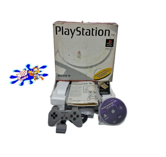 Playstation 1 fat na caixa manual e jogo memory card 