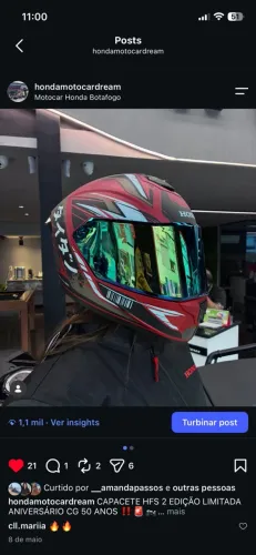 Capacete Honda Hf3 2 Cg Anniversary 50 anos