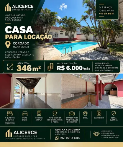 ALUGO CASA DE 5 QUARTOS NO CORADO