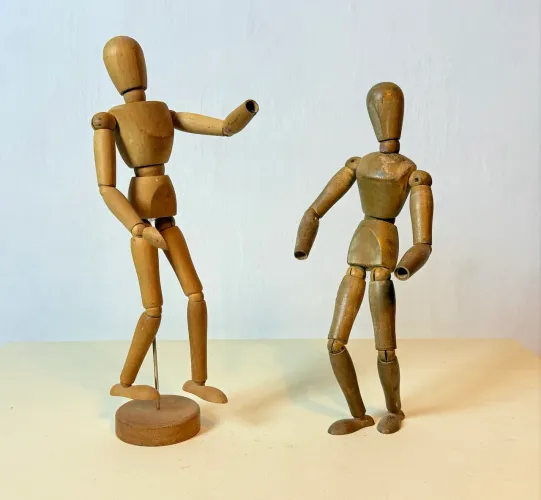 MANEQUIM ARTICULADO ARTE _ BONECO MADEIRA TAM 30CM