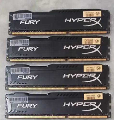 Memoria Fury Hyperx 4x8= 32 Gigas 1600 MHz Informação Na Descrição,Leia Por Favor