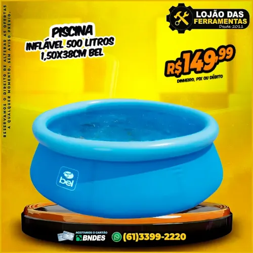 Piscina Inflável 500 Litros 1,50x38cm Bel
