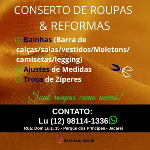 Conserto de roupas- Costureira