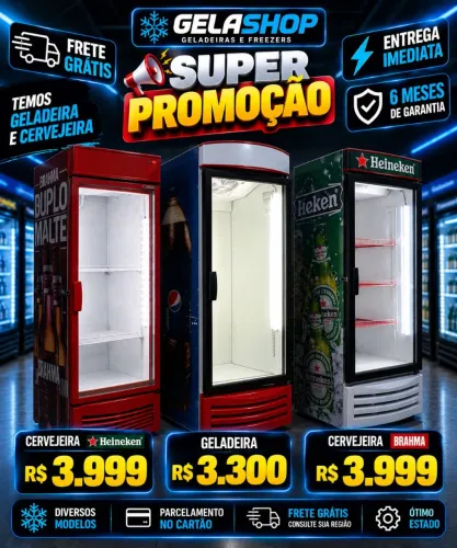 Geladeira expositora - cervejeira - garantia