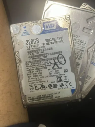 Hd Notebook 320gb wd