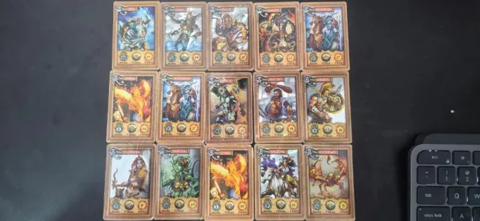 Lote 15 Cards Mythomania Elma Chips (Mitomania /Mithomania Mito Mania) Original Retrô Raro