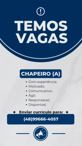 Contrata-se chapeiro (a)