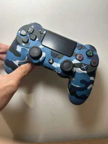 Controle Azul Camuflado Ps4