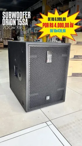 Subwoofer 15 pol 1400w ativo orion 15sa Novo