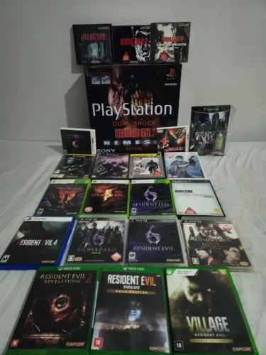Coleção de Resident Evil Jogos + Playstation 1 Baby
