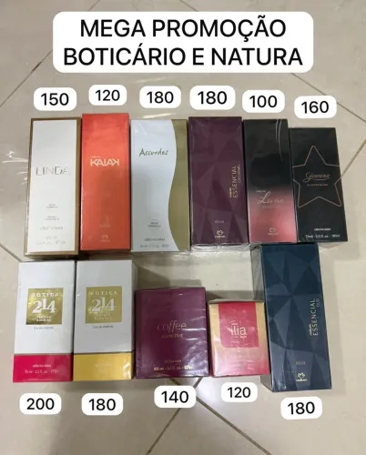 Natura e OBoticário perfumes femininos