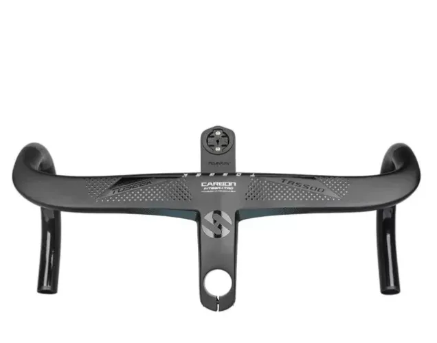 Guidão Ergonomico Integrado Full Fibra de Carbono Toseek Pro 440x110mm
