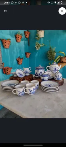 Conjunto Porcelana Azul