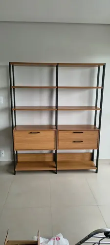 Estante 2 Módulos com Gavetas - Estrutura em MDF