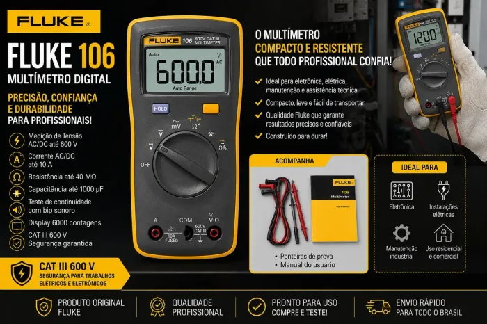Multímetro Fluke 106 Original | Profissional | Estado de Novo
