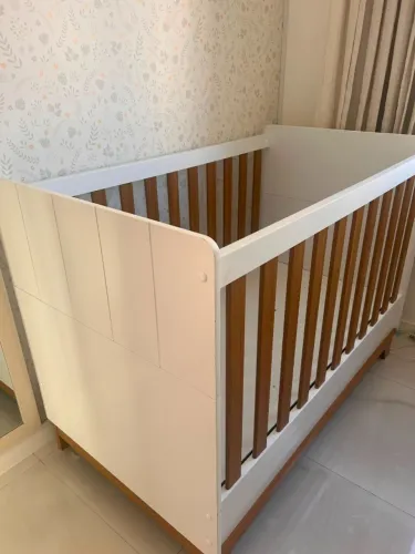 Berço Mini Cama Liza Permobilli + Colchão Ortobom Infantil (colchão NOVO)