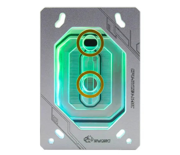 Bloco de Cobre Water Cooler Custom Bykski LED Argb 5V 0.5mm Amd AM3/ AM4 / AM5