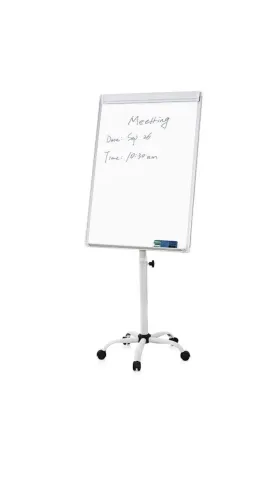 Cavalete flip-chart c/ quadro branco magnético giratório Cortiarte