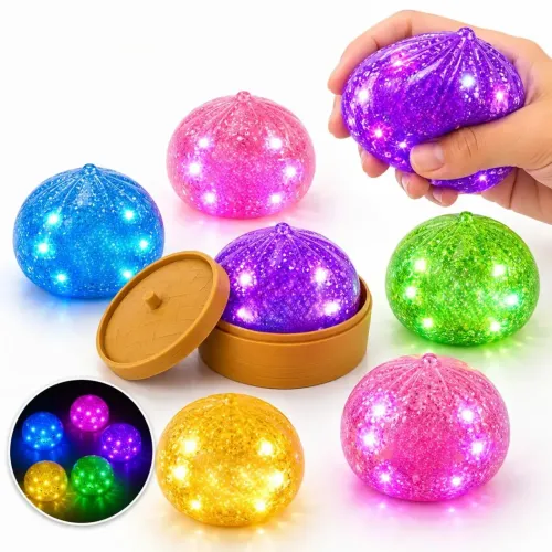 Brinquedo Antiestresse Sensorial Brilhante com LED (Sortido)