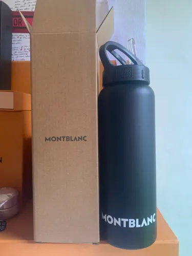 Linda Garrafa em inox Montblanc preta 500ml