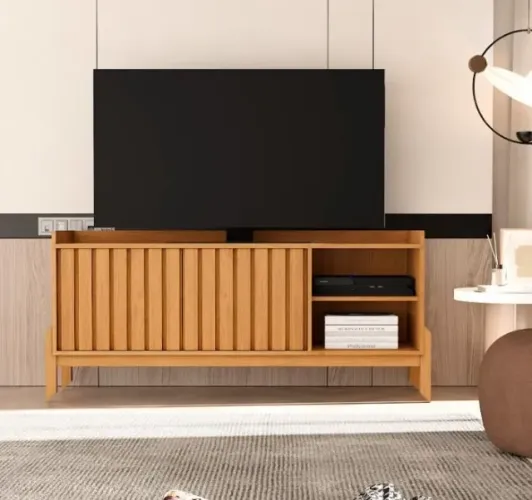 RACK PARA TV DE 50' PÉS EM MADEIRA 