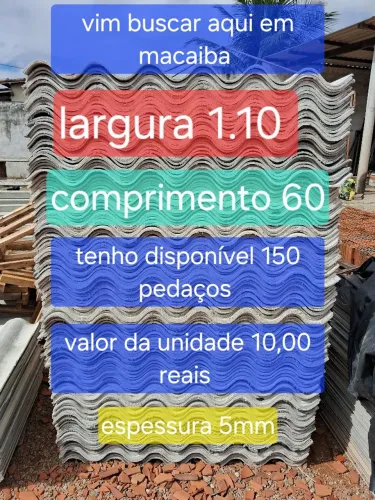 Vendo telhas novas em pedaços