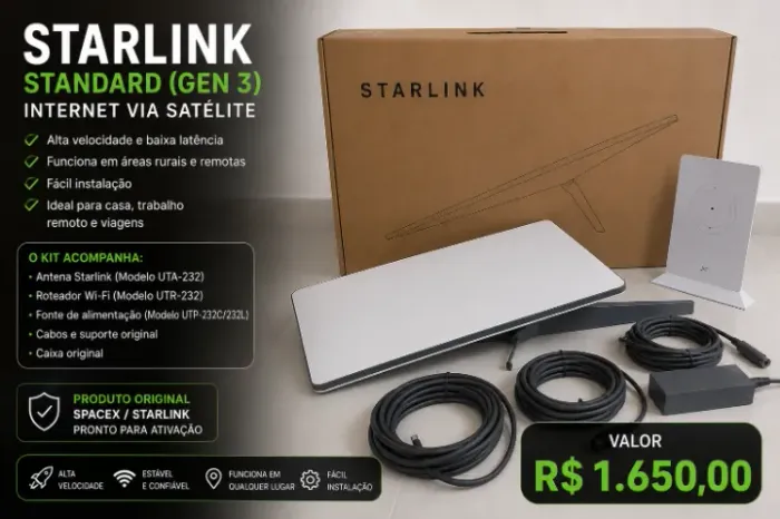 Starlink Standard Gen 3 Original - Kit Completo