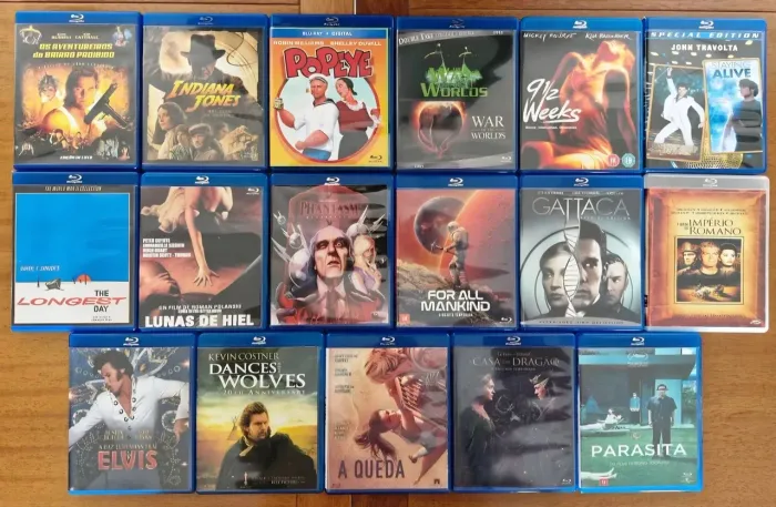 Lote com 85 Blu-ray Autorados