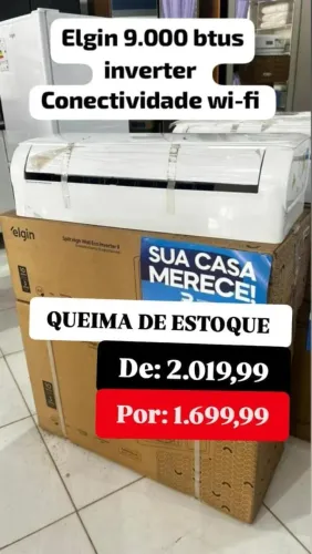Central 9.000 BTUs Inverter ELGIN - super oferta $1699,99
