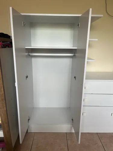 Guarda Roupa Conjugado Com Cômoda Infantil Para Quarto De Criança Com 3 Gavetas