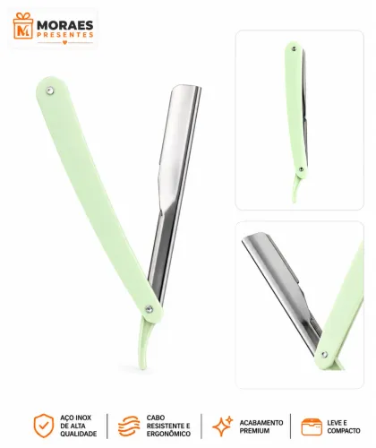 Aparador profissional em aço inox, resistente, preciso e ideal para barbeiros. Cor única.
