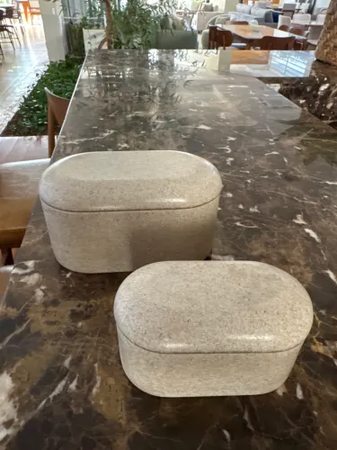 Conjunto caixinhas de poliresina (de 450,00 por 190,00)