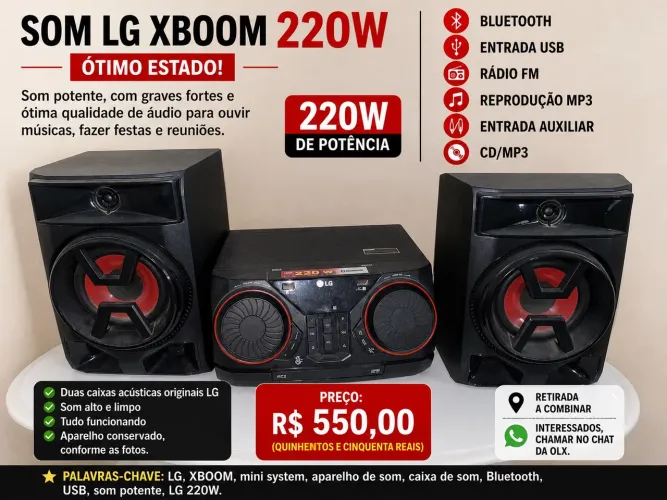 Som LG seminovo