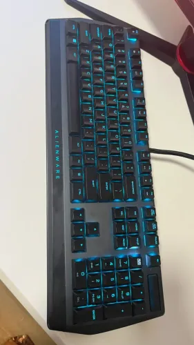 Teclado Mecânico Alienware AW510K RGB Low Profile Cherry MX Red