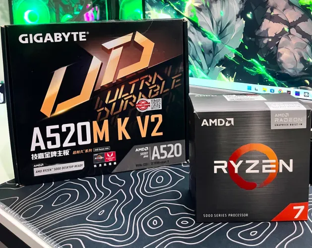 KIT AMD RYZEN 7 5700G + GIGABYTE A520M V2