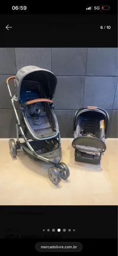 Carrinho de bebê Infanti + Cadeira de descanso Mastela