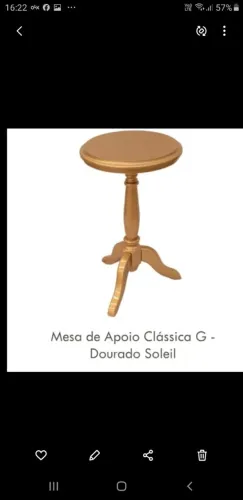 Mesa nova grande de apoio Kleiner Shein Tamanho G de R$ 2.189,00 por R$ 1.599,00