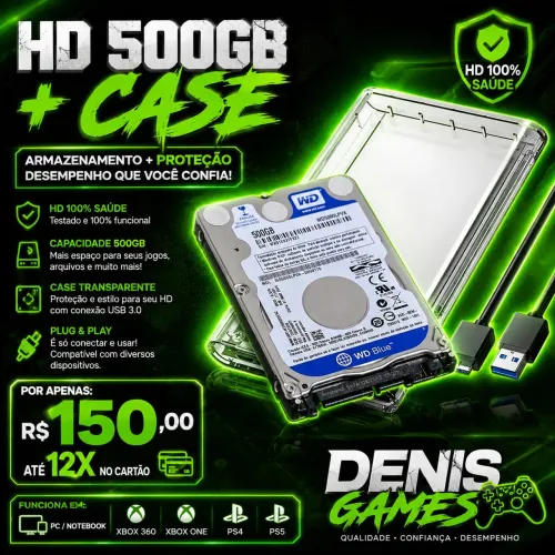 Hd 500gbs + case 3.0 