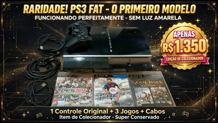 Ps3 fat retrocompativel funcionando perfeitamente