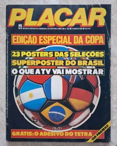Revista Placar n° 625 Guia Copa Do Mundo 1982 Com os Pôsteres <br>Pôsteres (Usa
