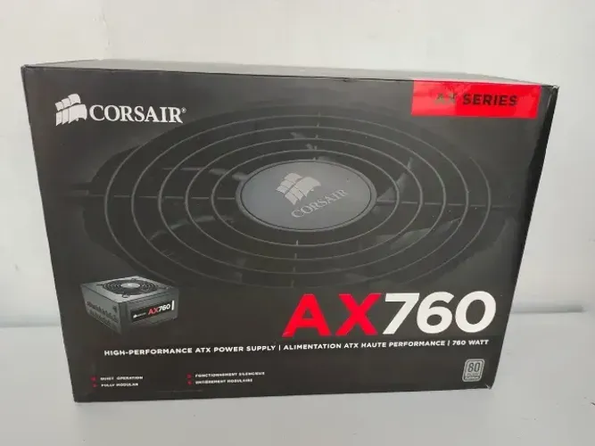 Fonte Corsair AX760 Full Modular 80 Plaus Platium