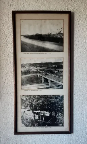 Quadro Genérico, fotos antiga São Bernardo do Campo 64x31 cm