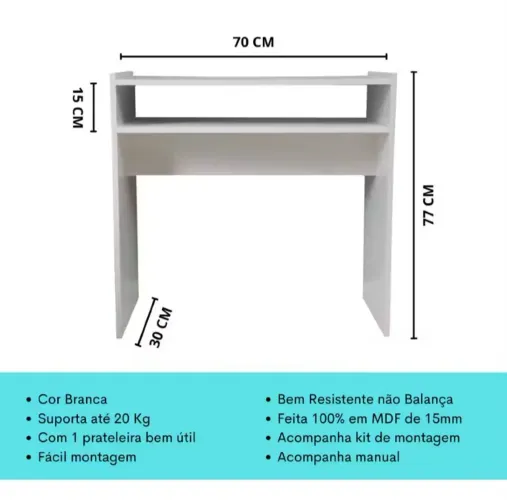 Vendo mesa de manicure com apoiador de mão.